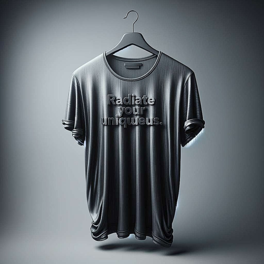 Radiate your uniqueness T-Shirt in Metallic Sheen