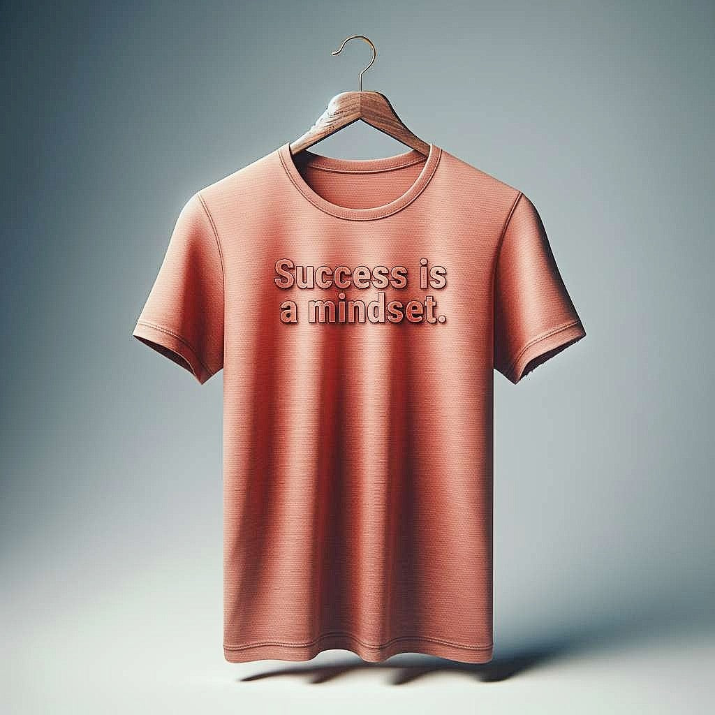 Success is a Mindset Dusty Peach T-Shirt