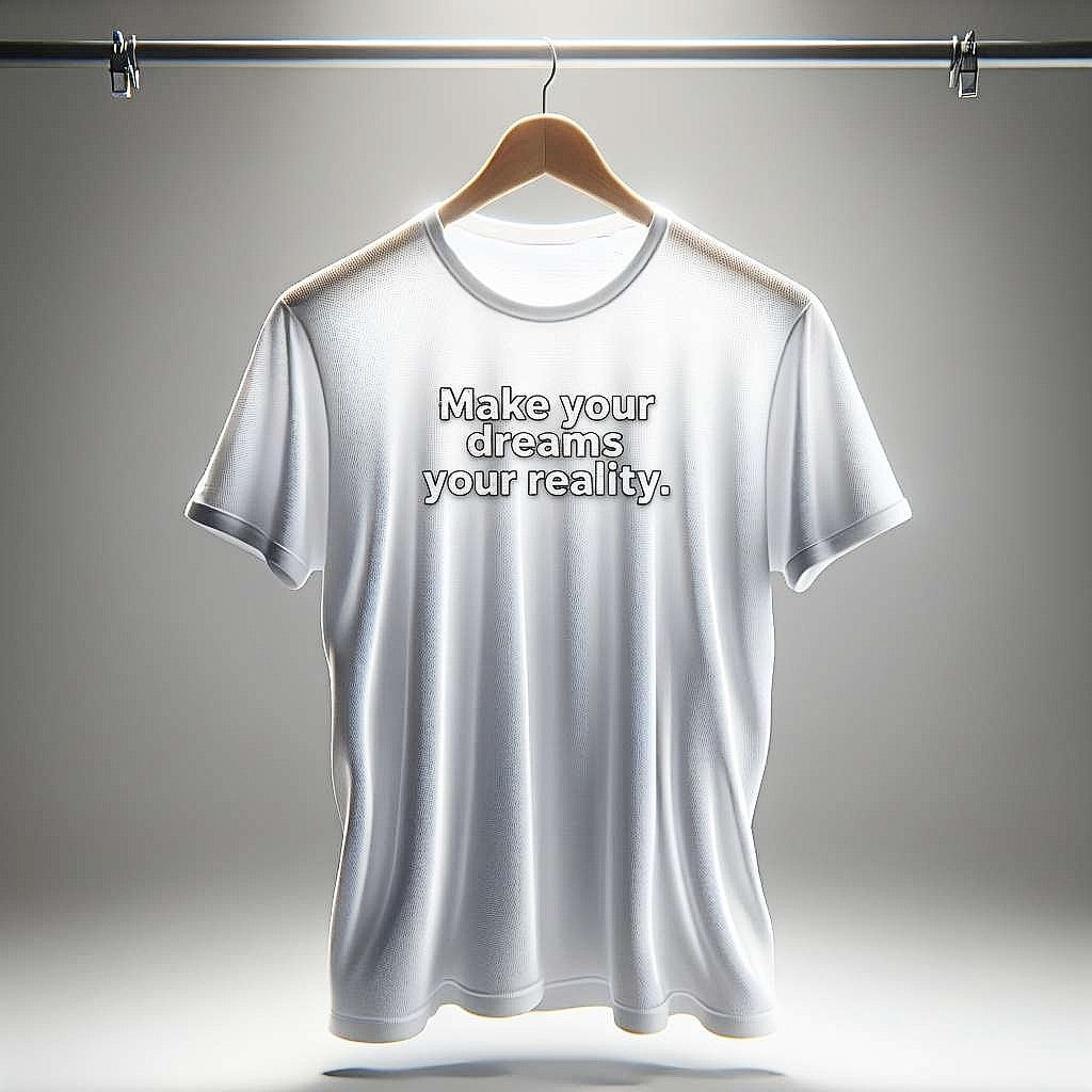 Make Your Dreams Your Reality T-Shirt in White
