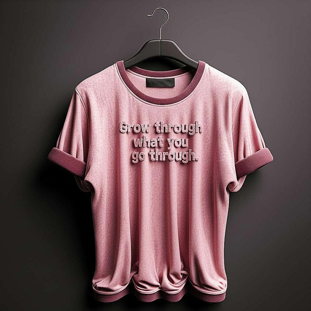 Motivational T-Shirt: "Grow through what you go through"