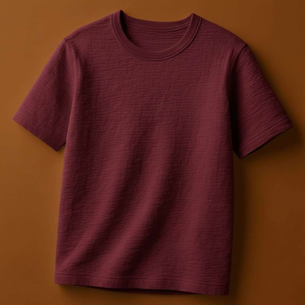 Plain White T-Shirt for a Clean and Classic Look - Maroon