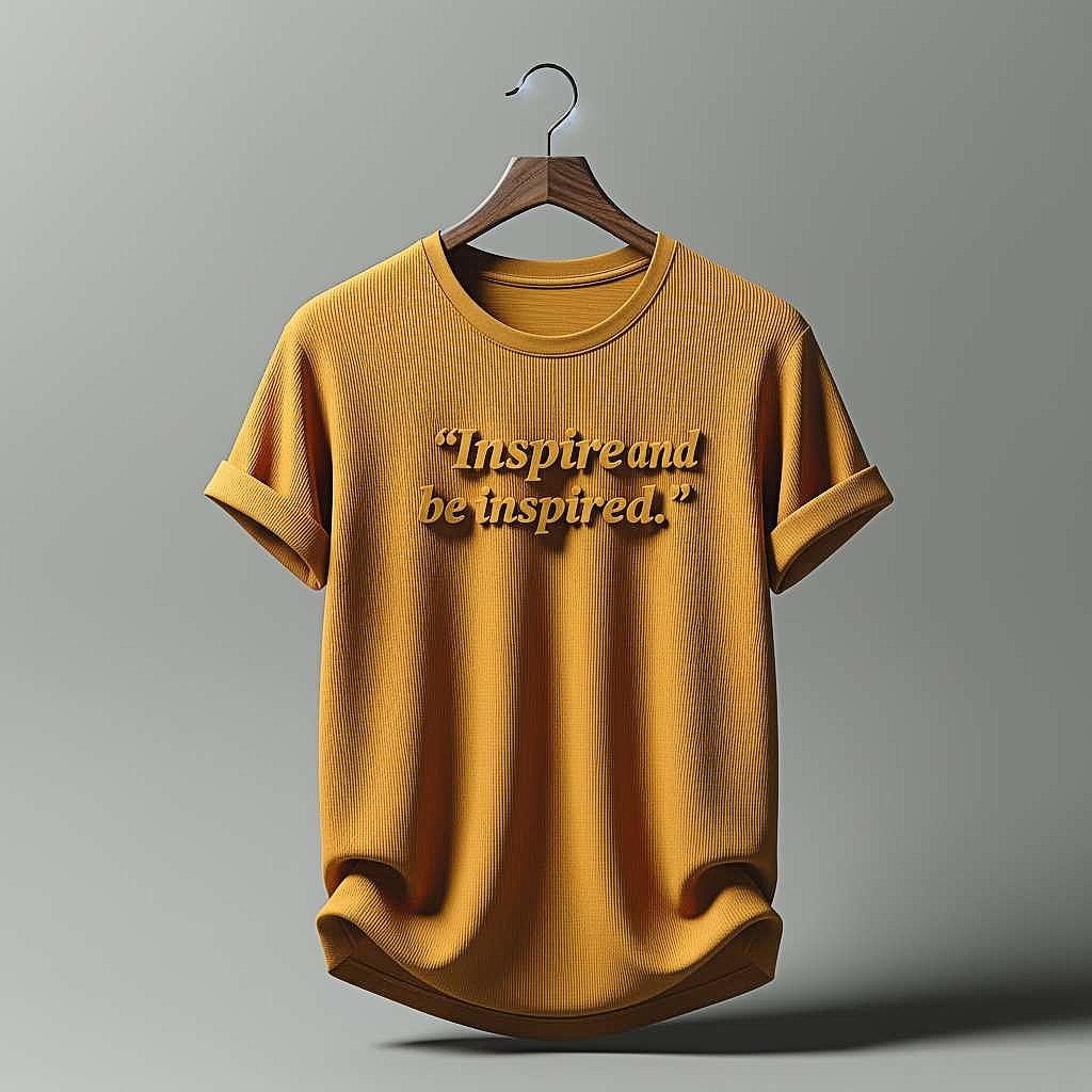 "Inspire and be inspired" Mustard T-Shirt