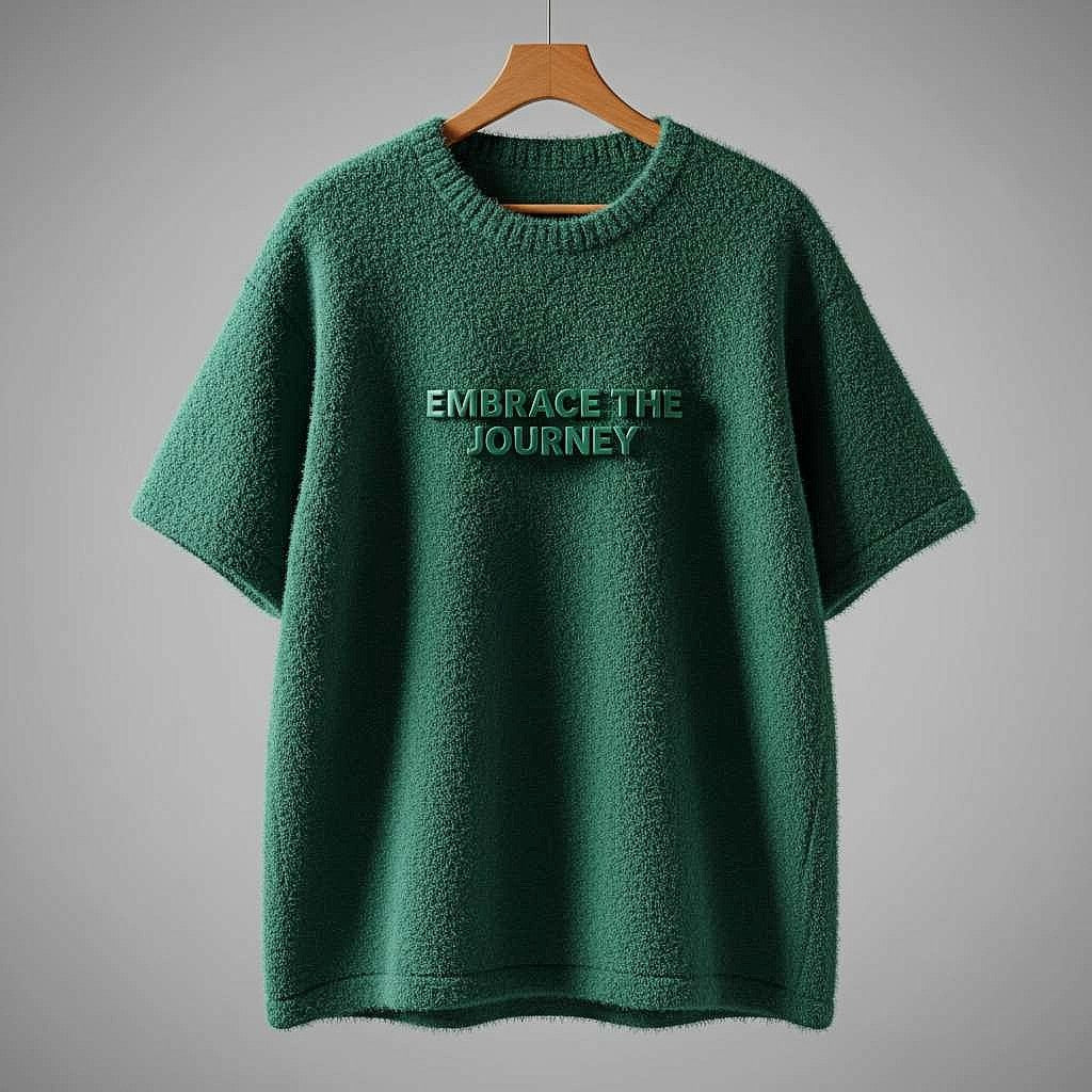 Cozy Green T-Shirt with Inspirational Quote