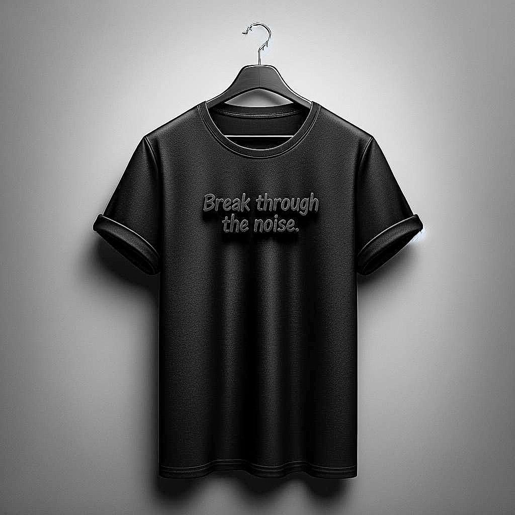 Break Through the Noise Black T-Shirt