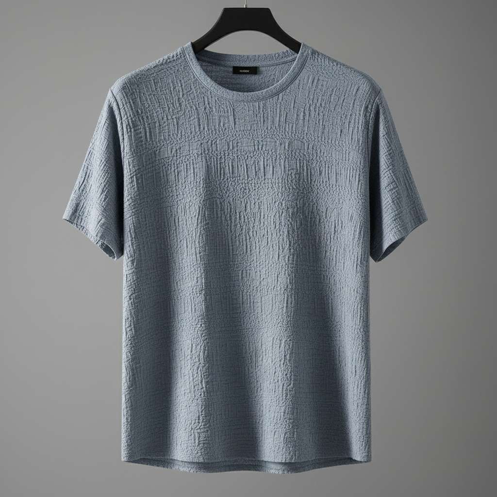 Gray Textured T-Shirt for Casual Style