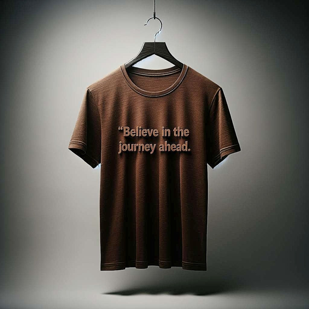 Believe in the journey ahead Brown T-Shirt