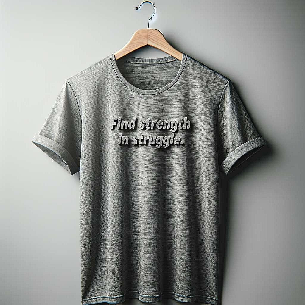Find strength in struggle. Heather Gray T-Shirt