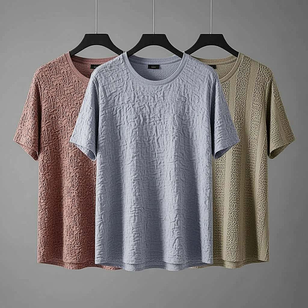 Textured T-Shirts Combo Set