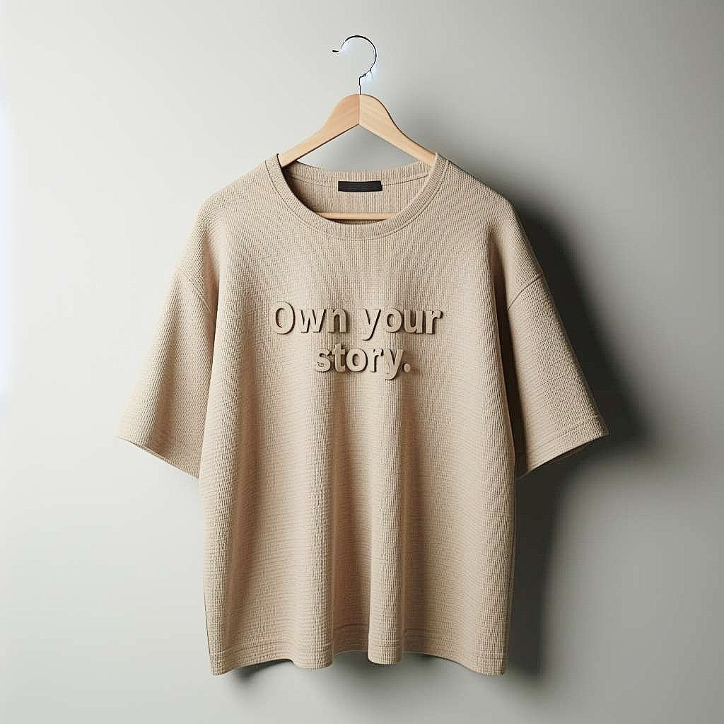 Own Your Story Beige T-Shirt