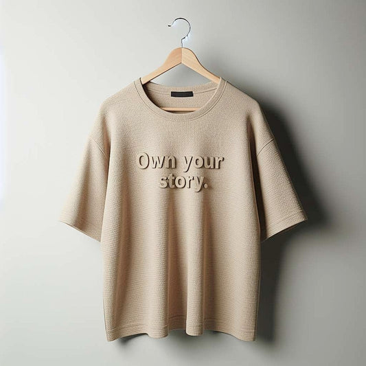 Own Your Story Beige T-Shirt