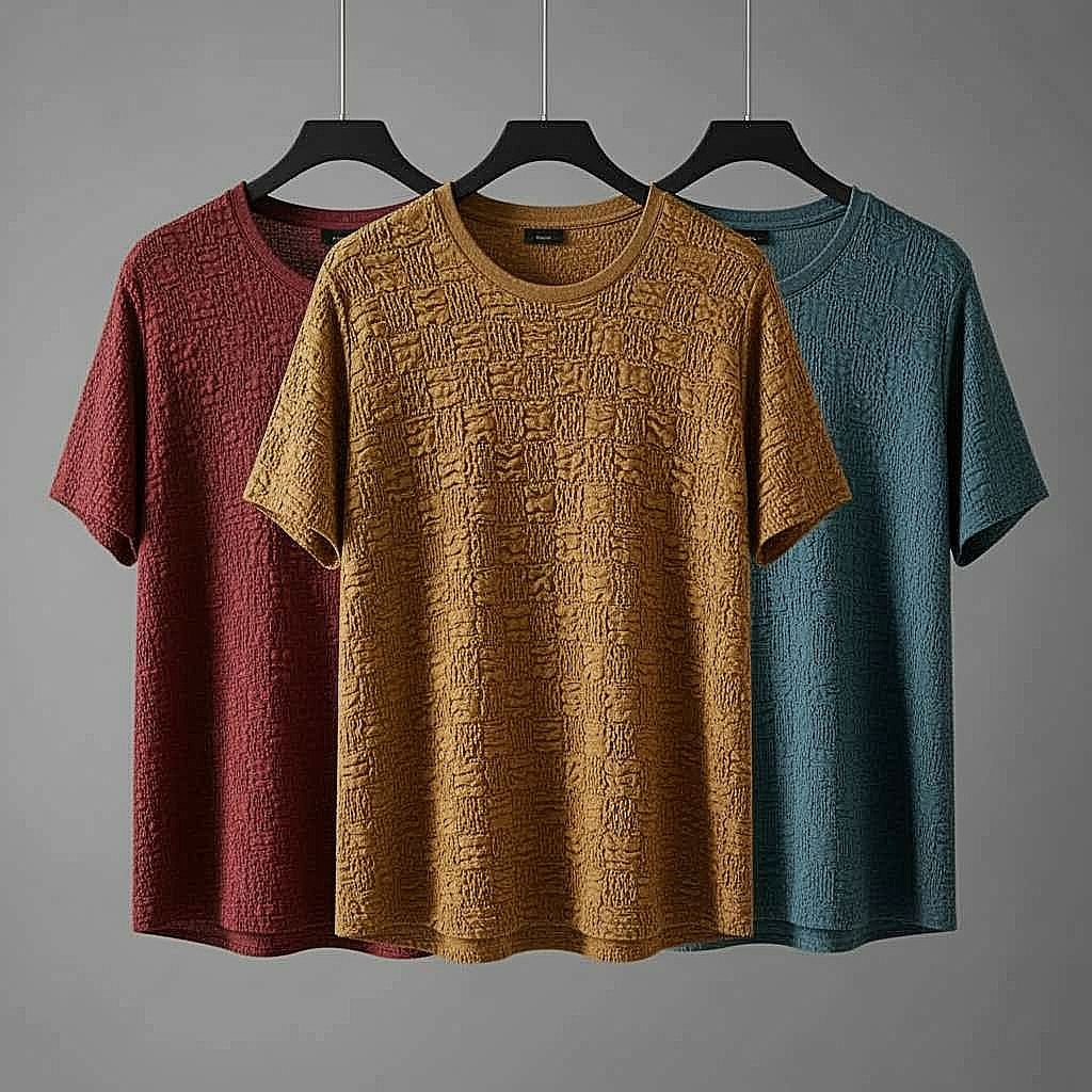 Textured Trio T-Shirt Set