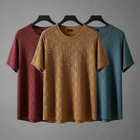 Textured Trio T-Shirt Set