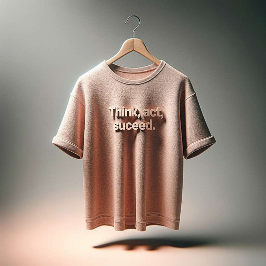 Think, Act, Succeed T-Shirt in Soft Pink
