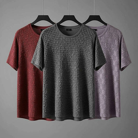 Waffle Texture T-Shirt in Multiple Colors