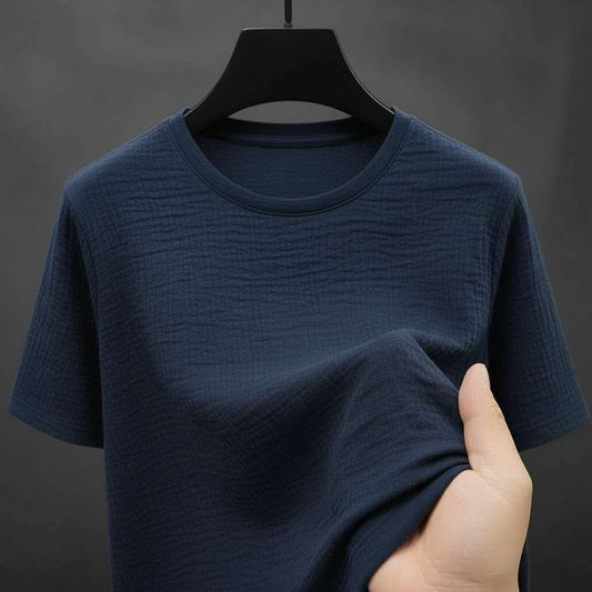 Versatile Navy Blue T-Shirt for Casual and Semi-Formal Occasions