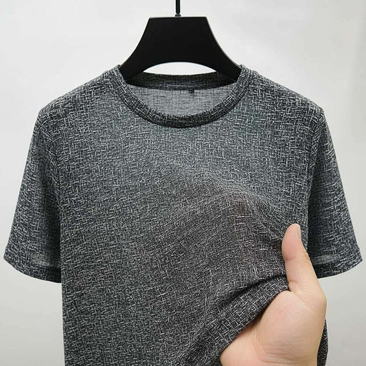 Modern Gray Textured T-Shirt