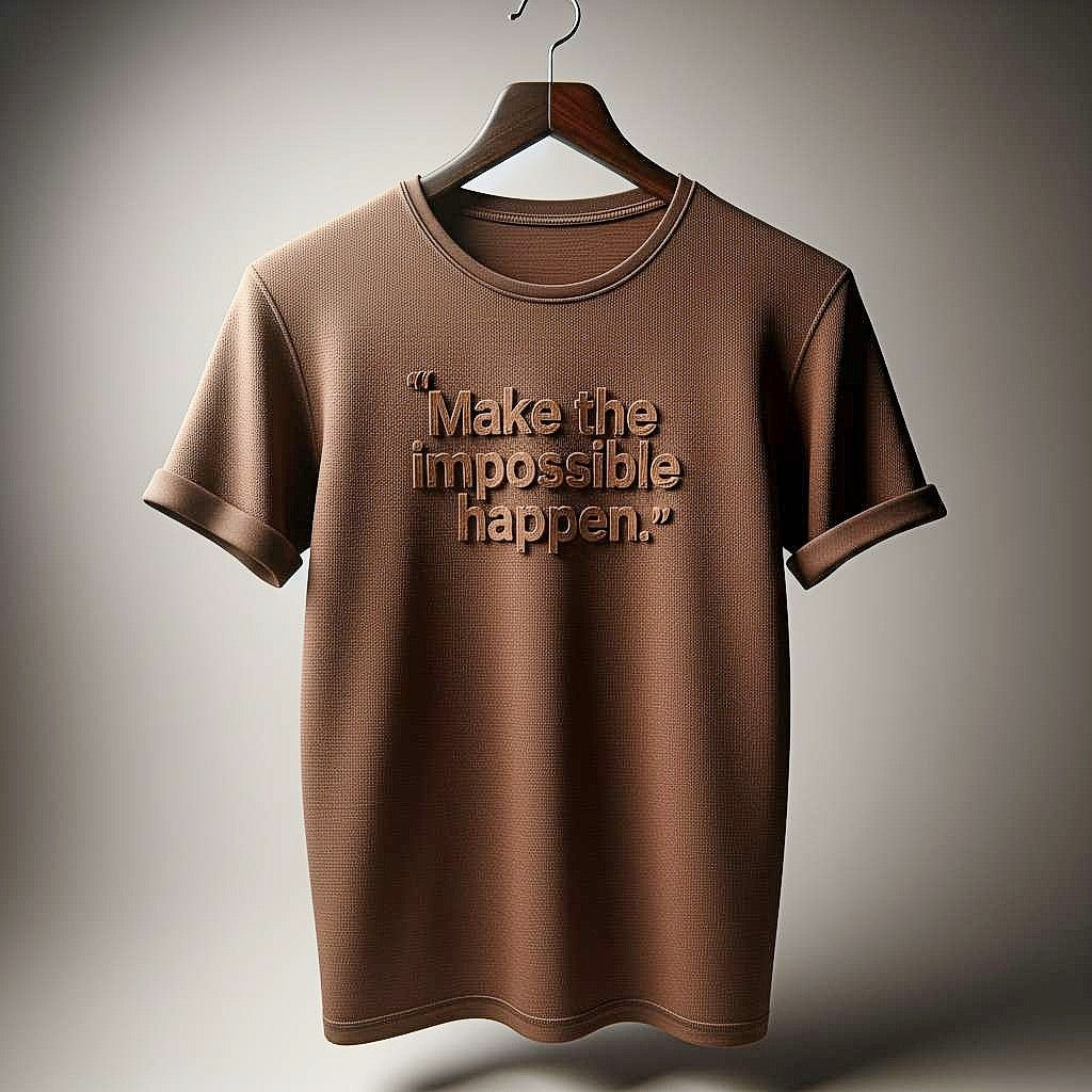 Make the impossible happen T-Shirt in Earthy Brown