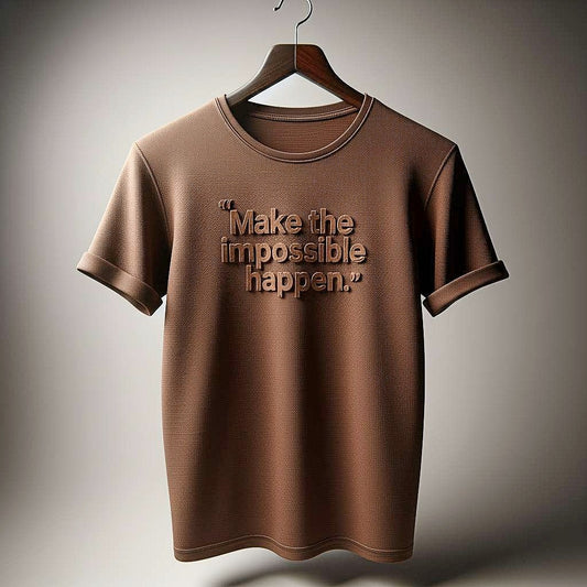 Make the impossible happen T-Shirt in Earthy Brown