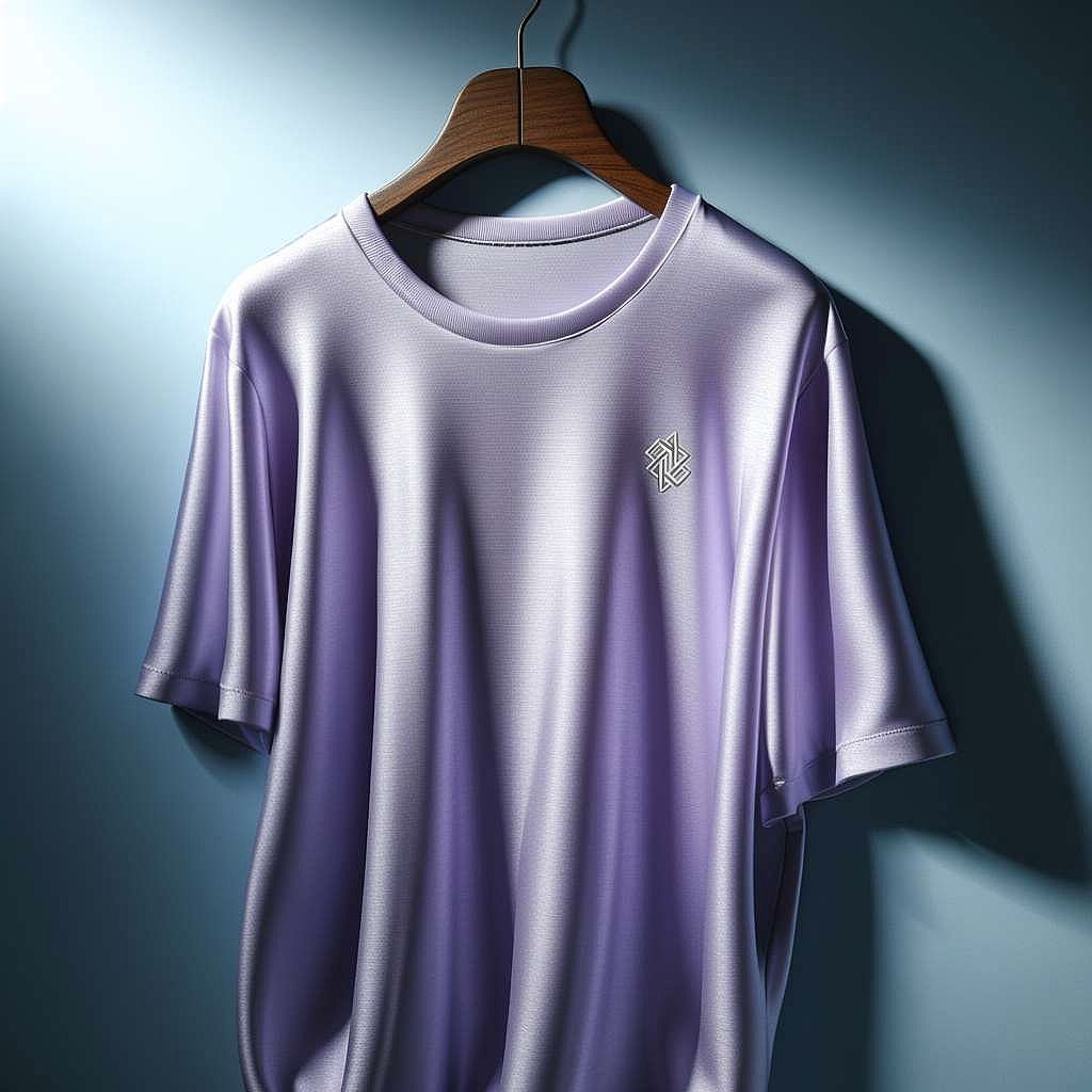 Sleek Lavender Graphic Logo T-Shirt