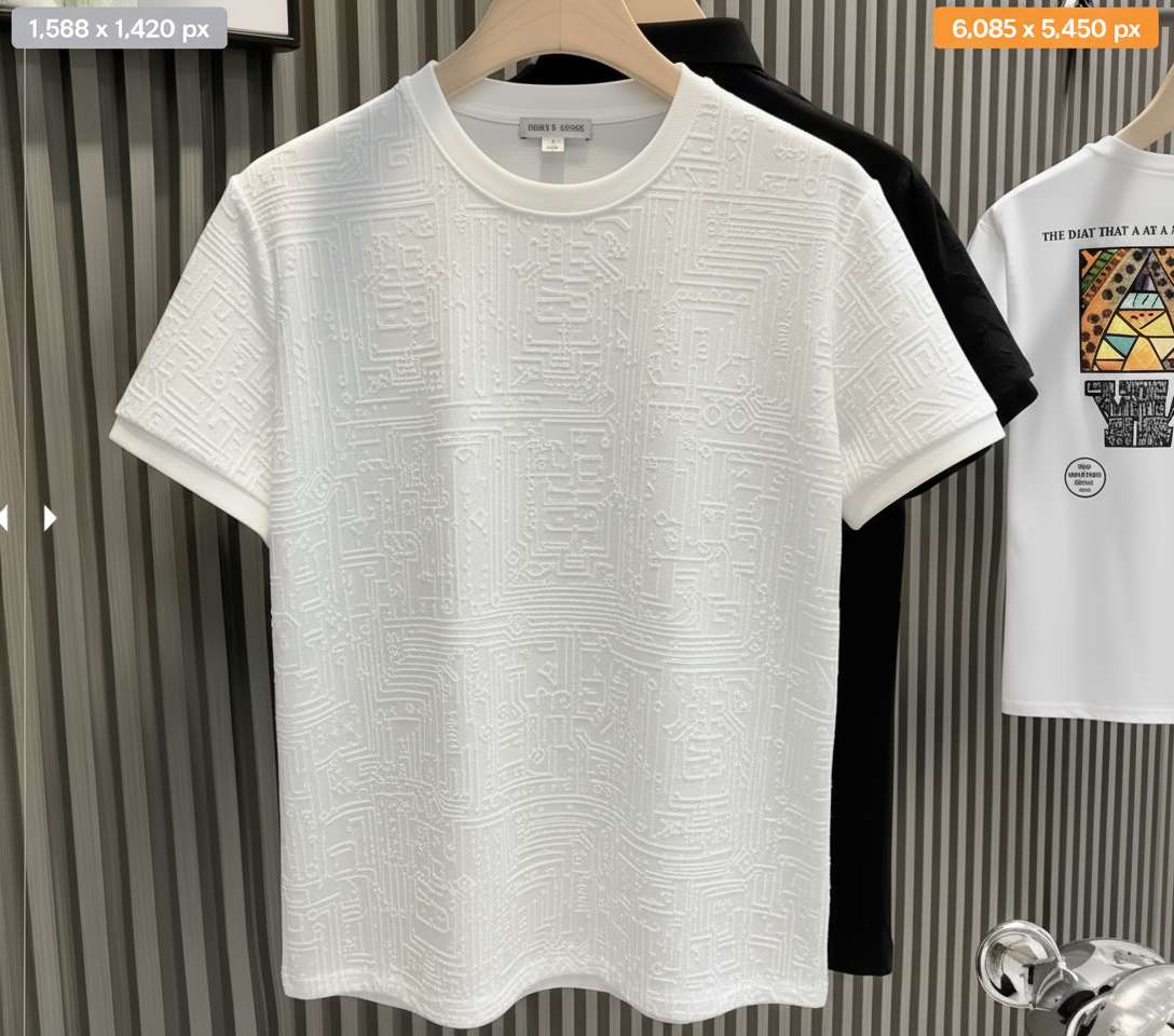 Futuristic Circuit Board T-Shirt - White