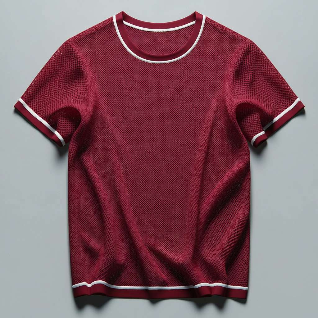 Mesh Sport T-Shirt - Maroon