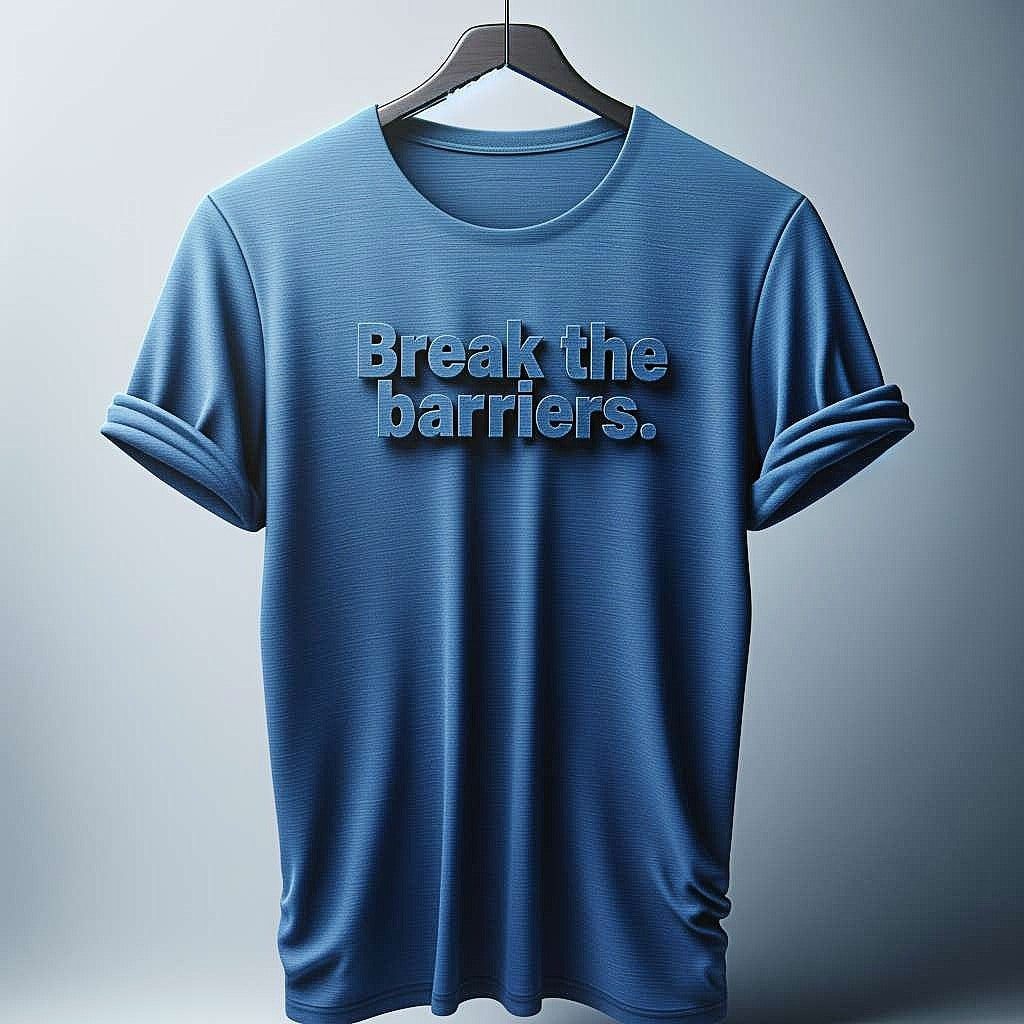 Break the barriers T-Shirt Blue