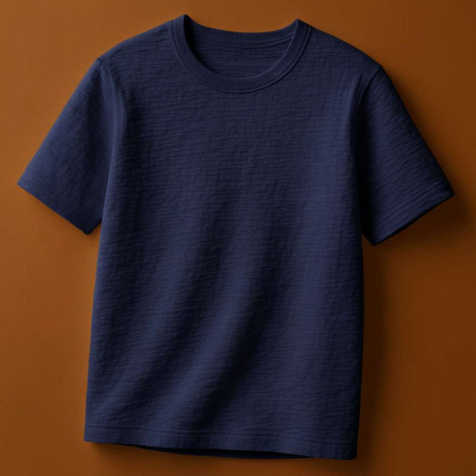 Plain White T-Shirt for a Clean and Classic Look - Navy