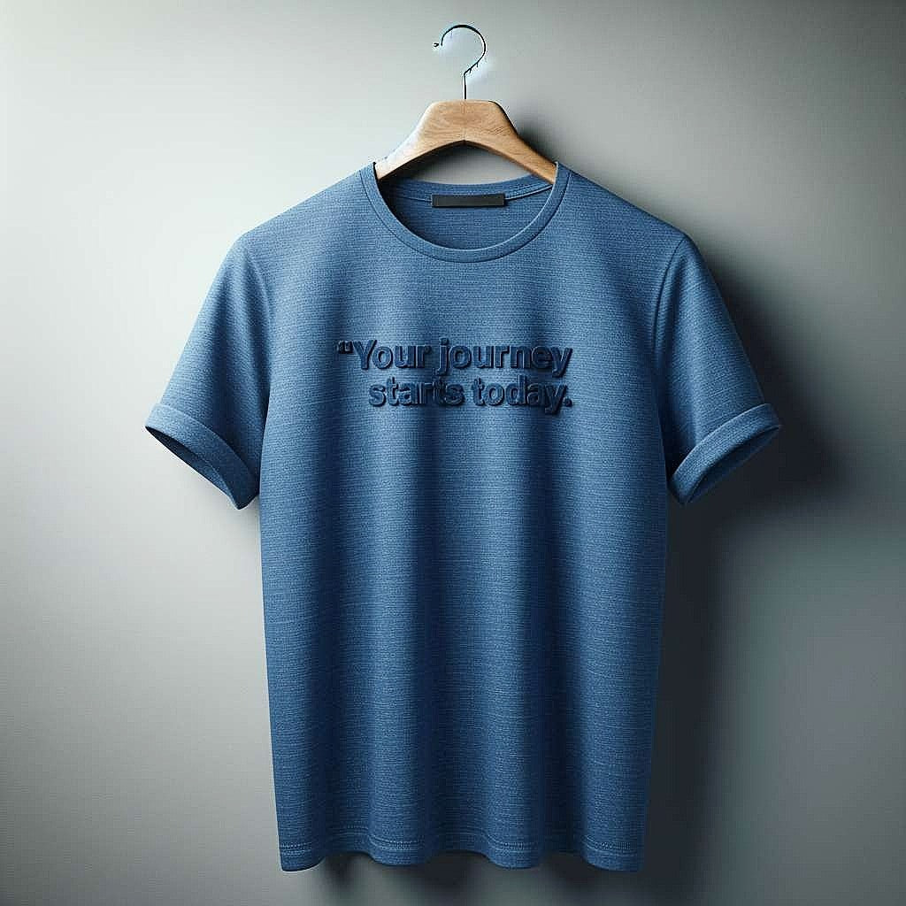 Your Journey Starts Today Muted Blue T-Shirt