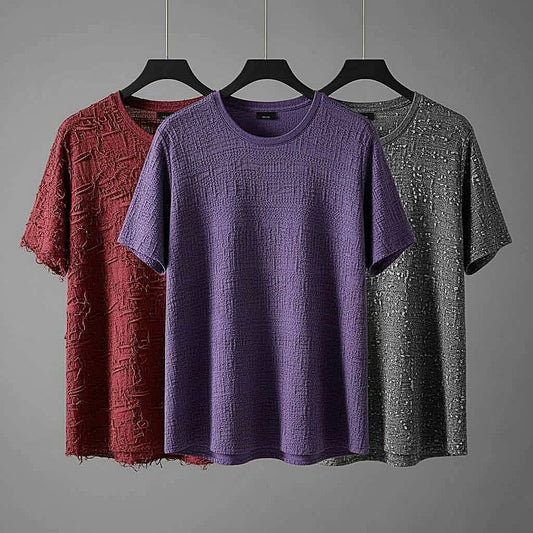 Modern Textured T-Shirt Combo Set
