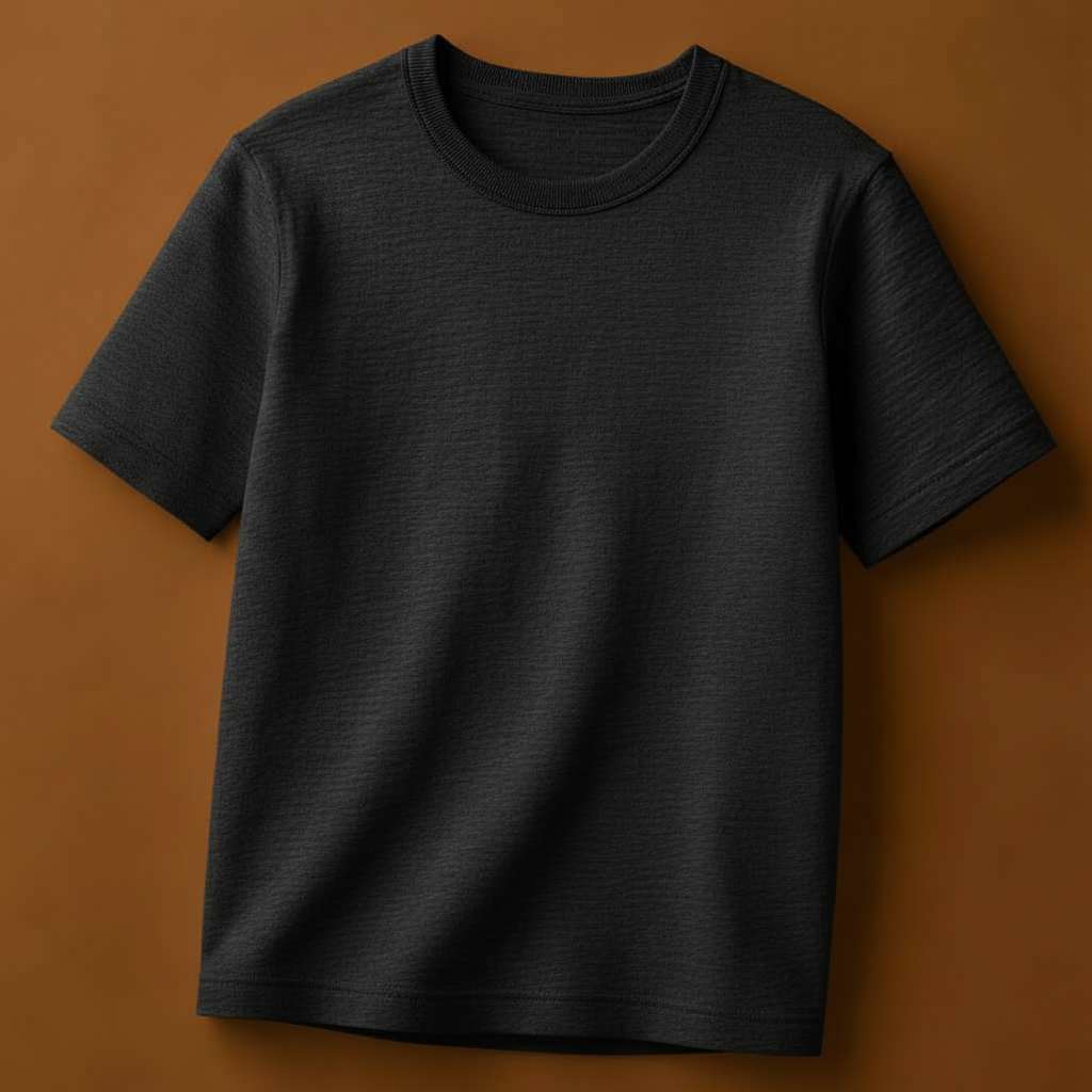 Plain White T-Shirt for a Clean and Classic Look - Black