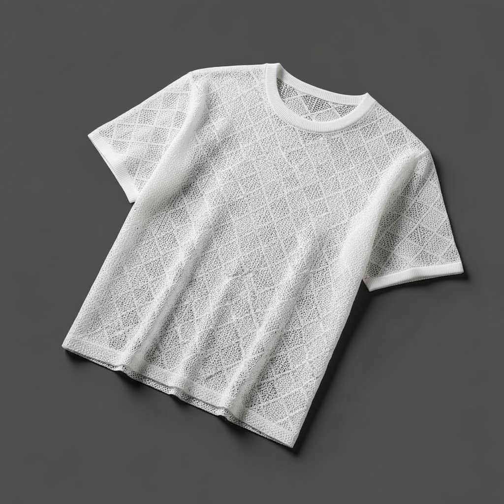 Sophisticated Lace T-Shirt in White - White