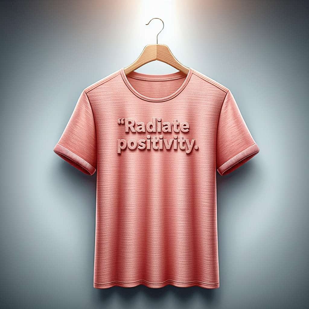"Radiate Positivity" Light Pink T-Shirt