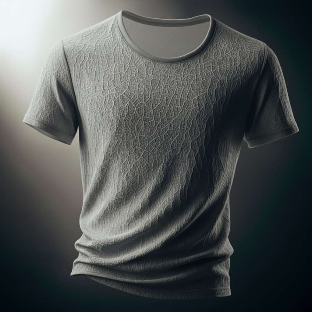 Sophisticated Textured T-Shirt - Grey