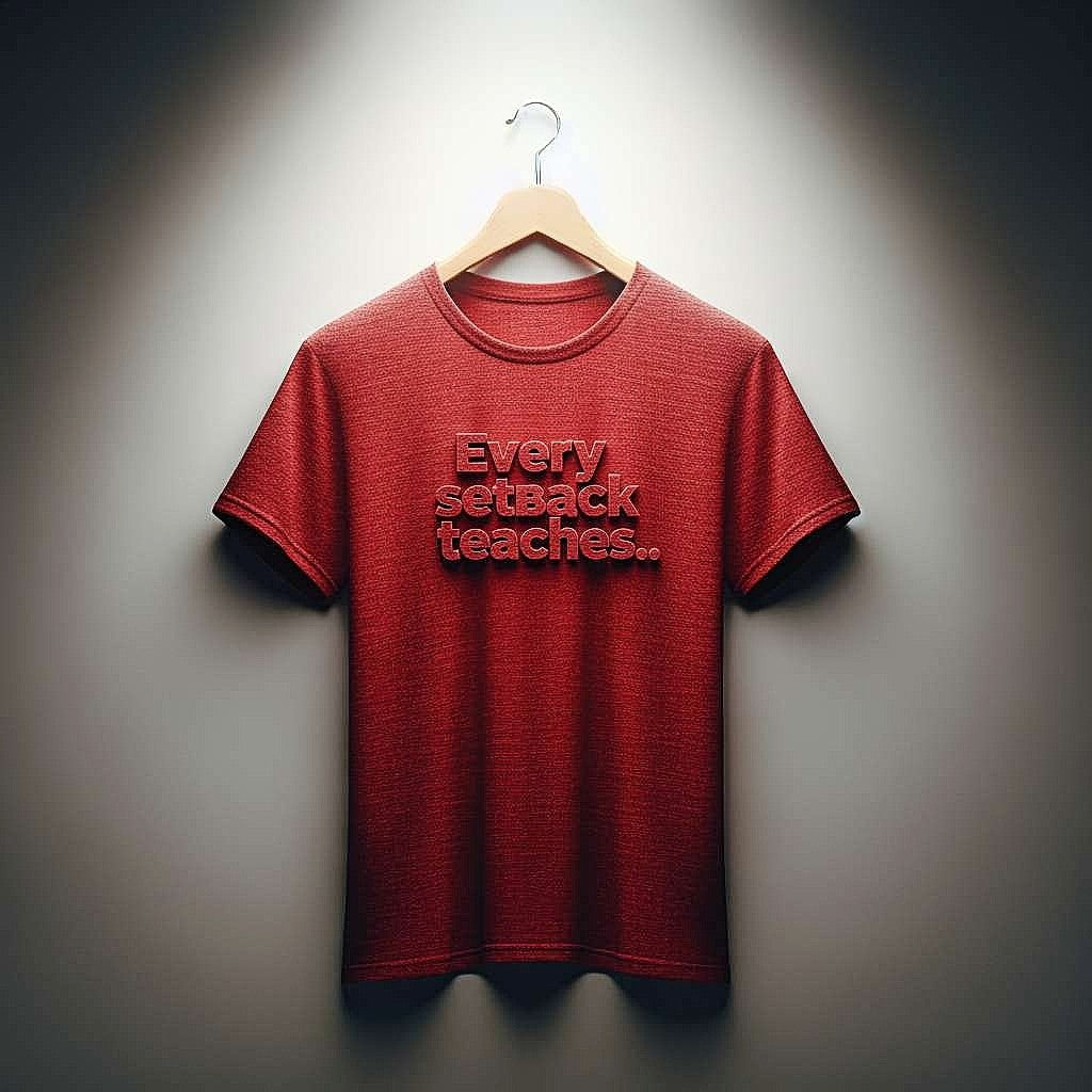 Every Setback Teaches Red T-Shirt