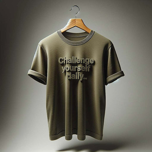 Challenge Yourself Daily Olive T-Shirt