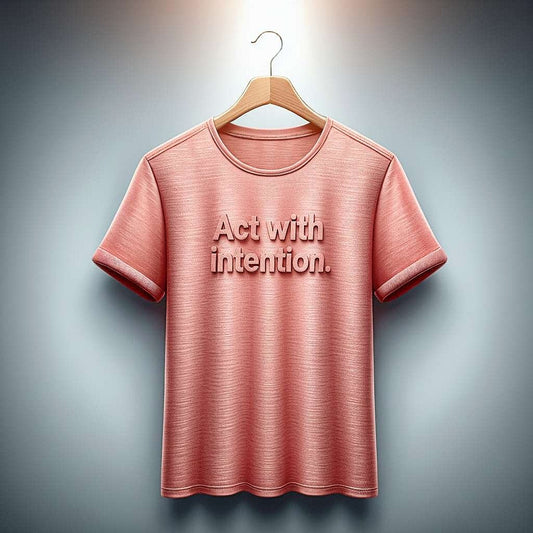 "Act with intention" Pink T-Shirt