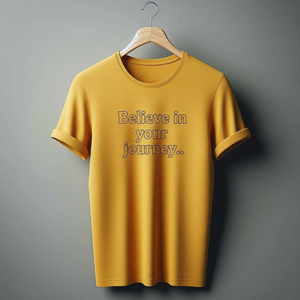Believe in your journey T-Shirt - Yellow