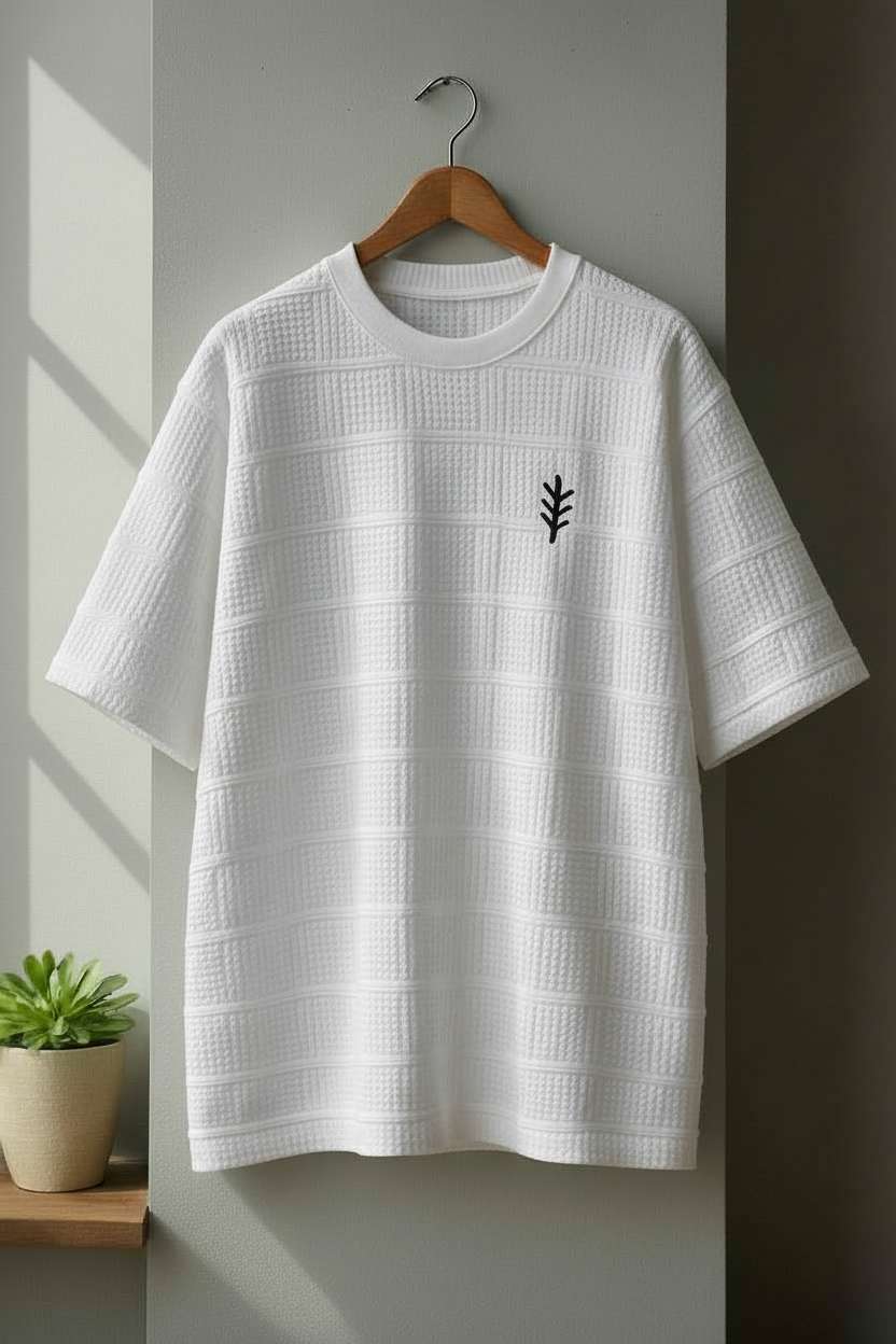 Minimalist Grid T-Shirt - White
