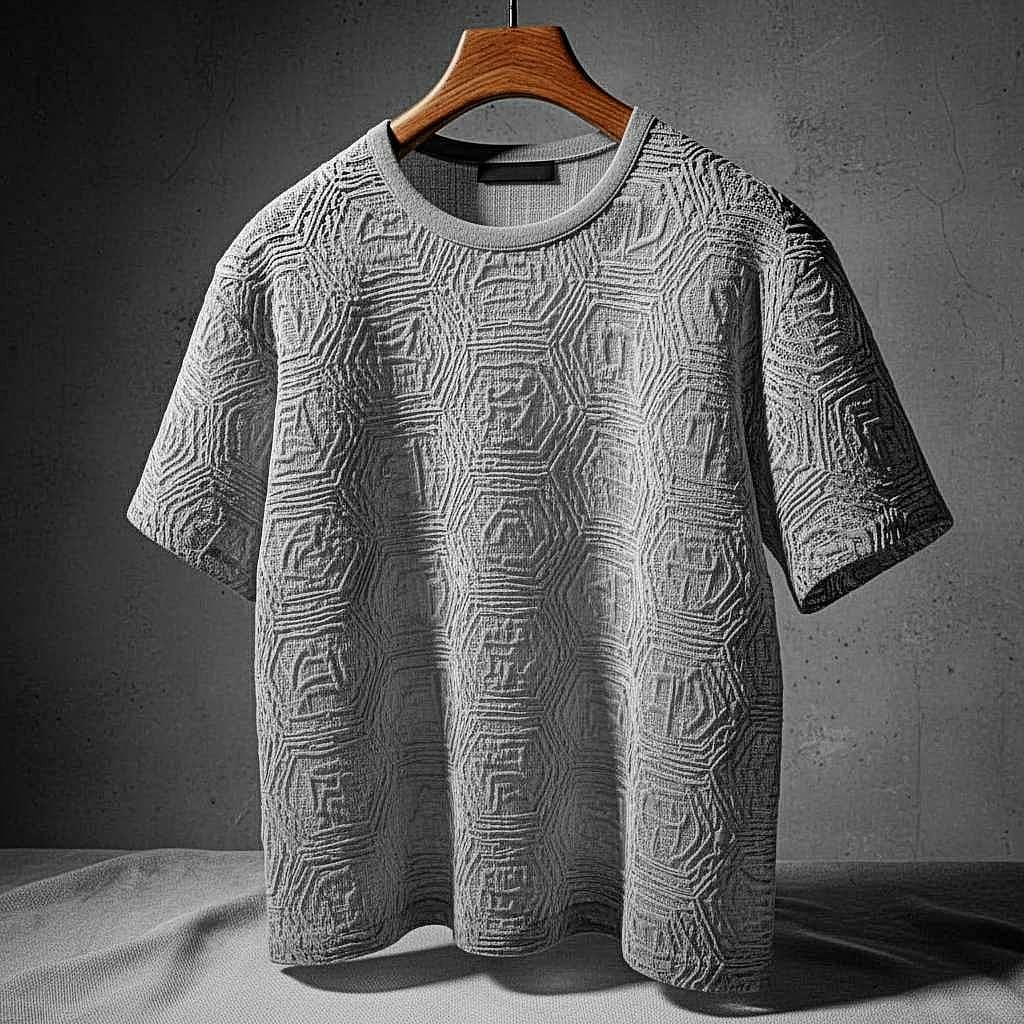 Minimalist Geometric T-Shirt - Grey