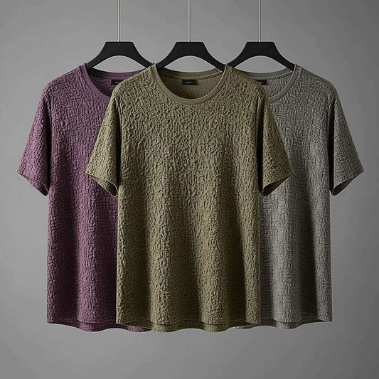 Textured T-Shirt in Muted Tones
