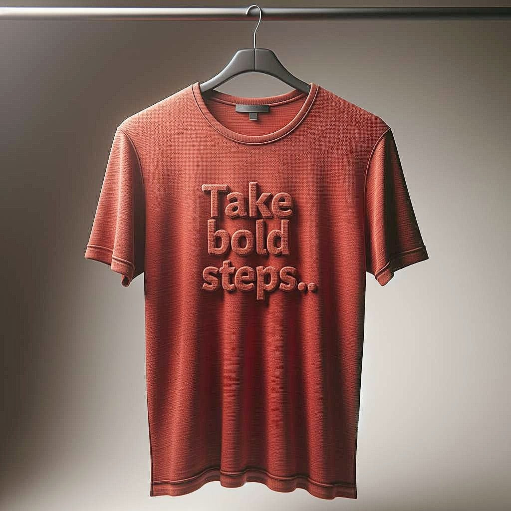 Take bold steps T-Shirt in Warm Red