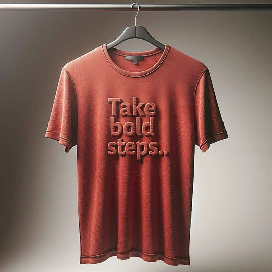 Take bold steps T-Shirt in Warm Red