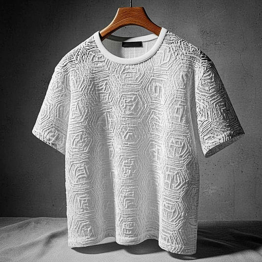 Minimalist Geometric T-Shirt - White