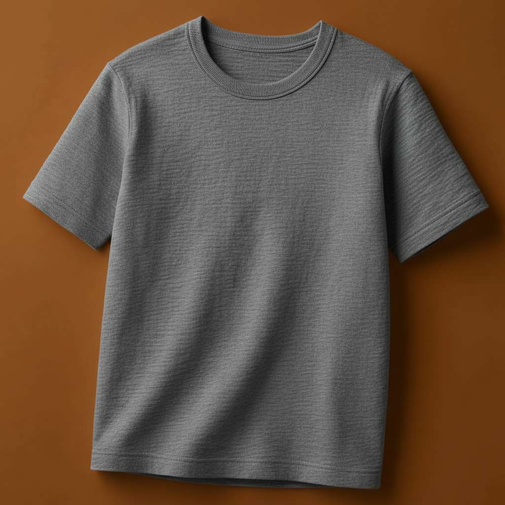 Plain White T-Shirt for a Clean and Classic Look - Grey