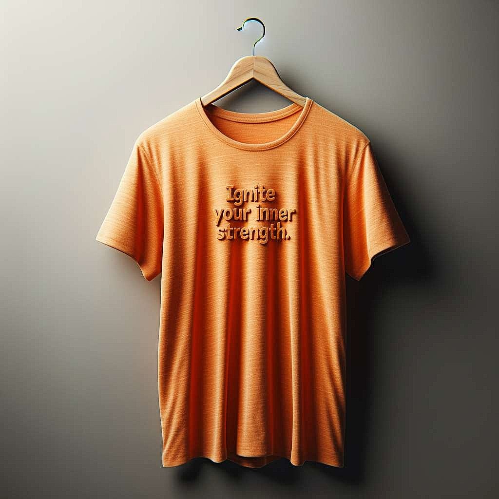 Ignite your inner strength T-Shirt in vibrant orange
