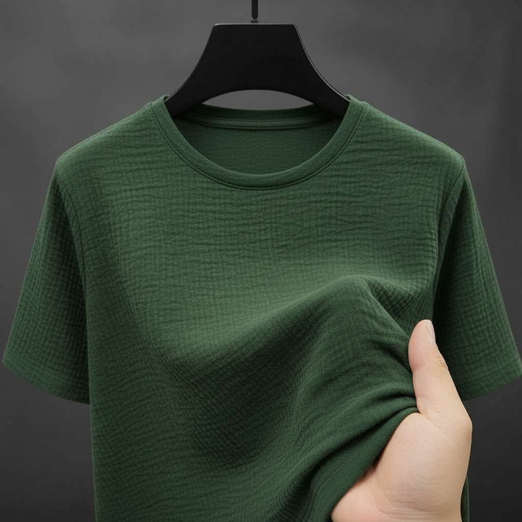 Sophisticated Solid Green T-Shirt