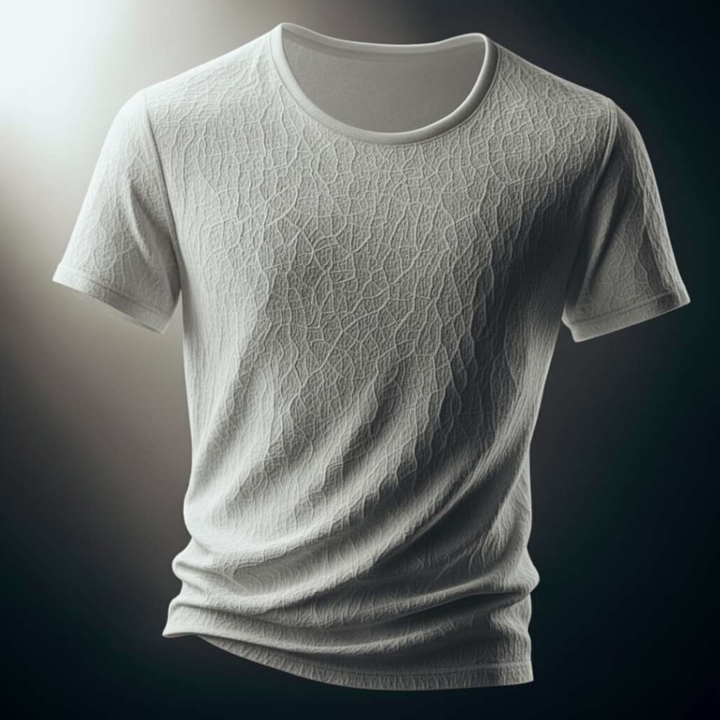 Sophisticated Textured T-Shirt - White