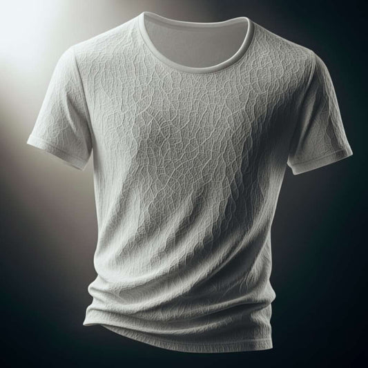 Sophisticated Textured T-Shirt - White