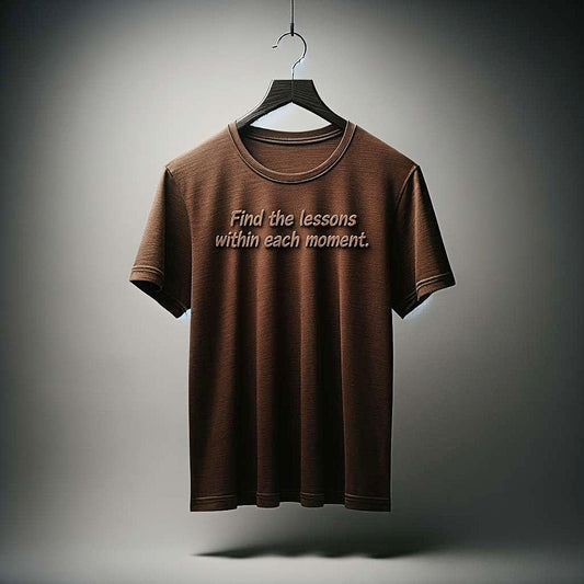 Casual Brown T-Shirt with Inspirational Quote