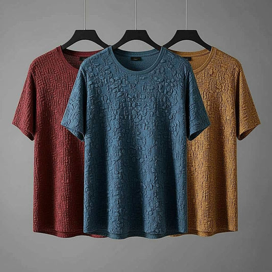 Textured T-Shirt Combo Set
